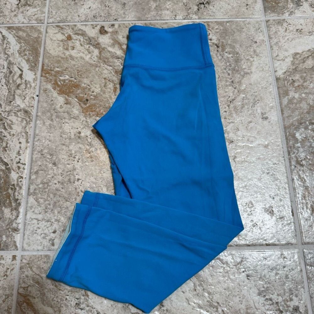 Lululemon athletica (4) crop active legging tights - Cyan Blue